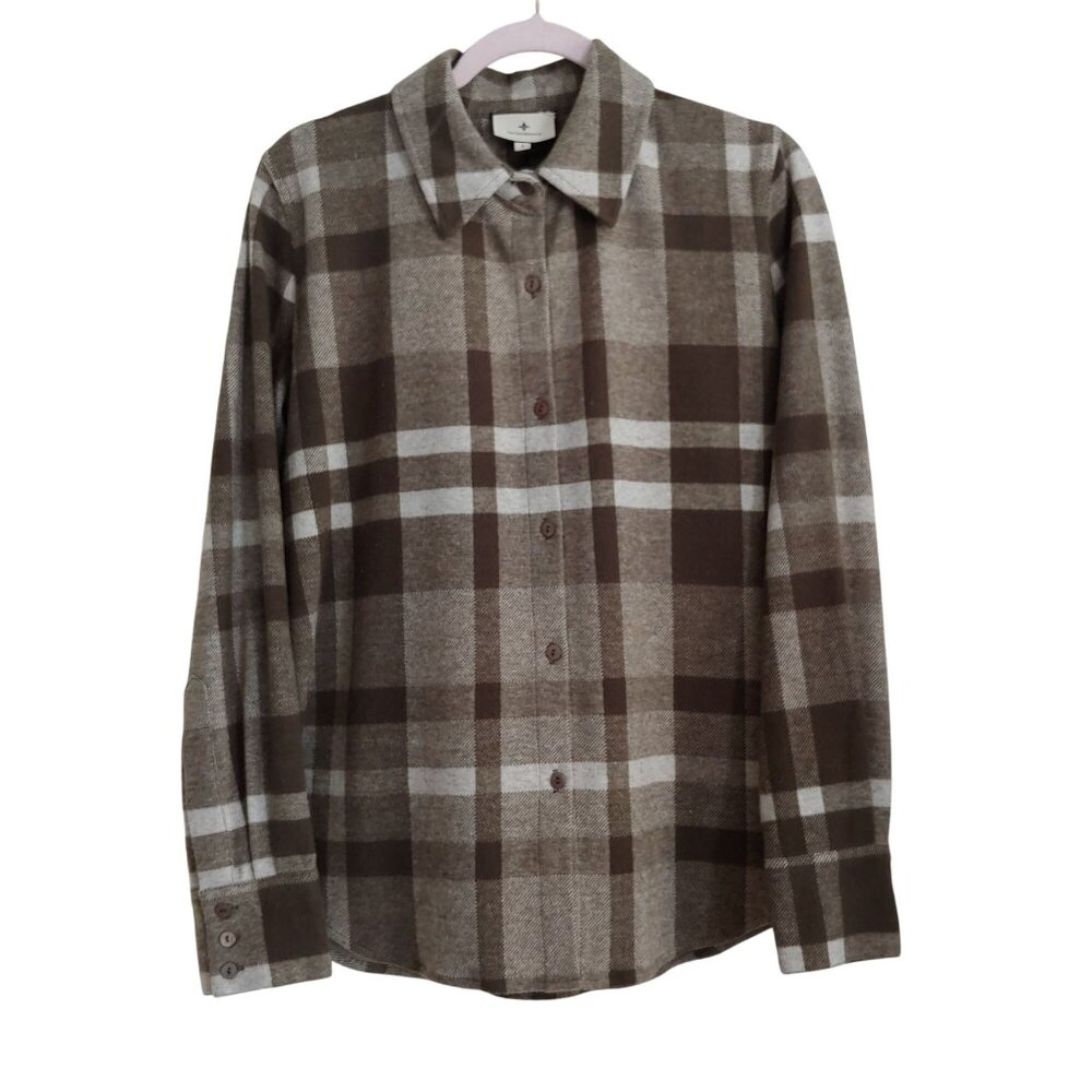 Tuckernuck Taupe Plaid Soft Camping Hiking Chore Nantucket Hamptons S Preppy